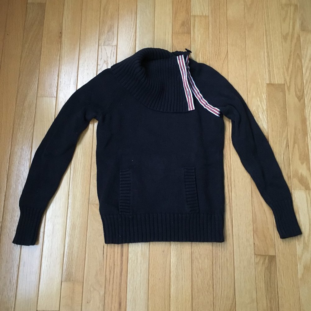 Loft Navy Knit Cowl Neck Sweater Size XSP